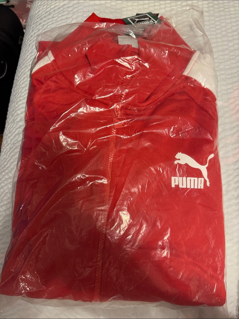 Puma Red Zip-Up Jacket with White Logo